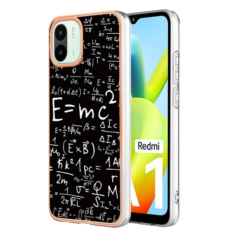 For Xiaomi Redmi A1 Electroplating Marble Dual-side IMD Phone Case(Equation) - Xiaomi Cases by PMC TechLife | Online Shopping South Africa | PMC TechLife | Buy Now Pay Later Mobicred