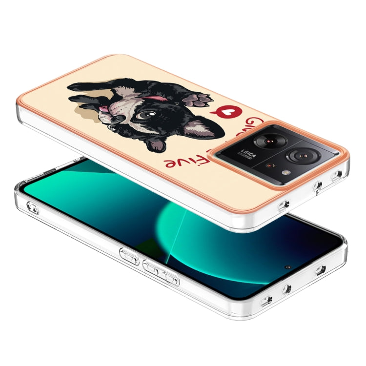 For Xiaomi 13T/13T Pro Electroplating Marble Dual-side IMD Phone Case(Lucky Dog) - Xiaomi Cases by PMC Jewellery | Online Shopping South Africa | PMC Jewellery | Buy Now Pay Later Mobicred