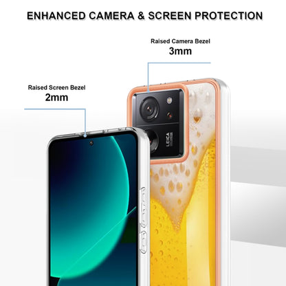 For Xiaomi 13T/13T Pro Electroplating Marble Dual-side IMD Phone Case(Draft Beer) - Xiaomi Cases by PMC Jewellery | Online Shopping South Africa | PMC Jewellery | Buy Now Pay Later Mobicred