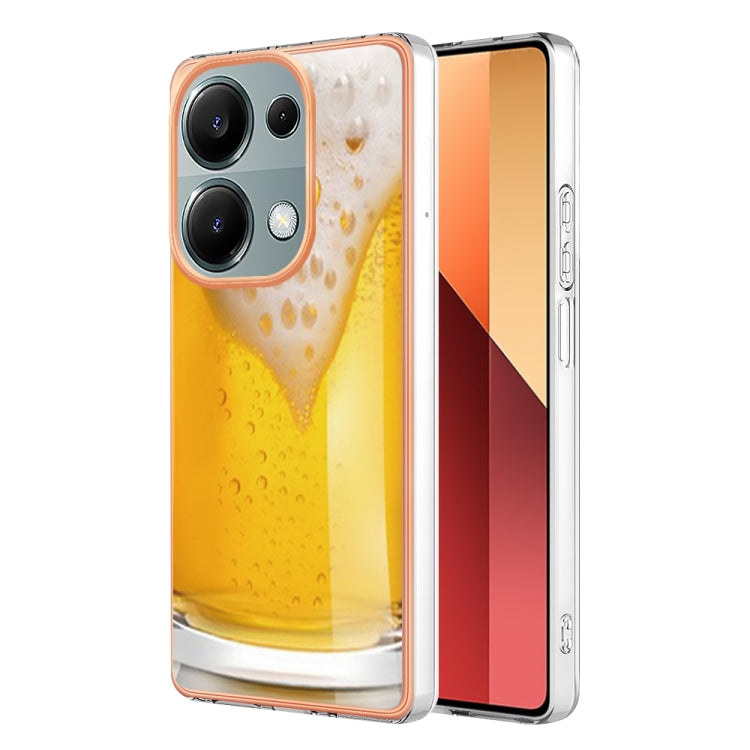 For Xiaomi Redmi Note 13 Pro 4G/Poco M6 Pro 4G Electroplating Marble Dual-side IMD Phone Case(Draft Beer) - Note 13 Pro Cases by PMC Jewellery | Online Shopping South Africa | PMC Jewellery | Buy Now Pay Later Mobicred