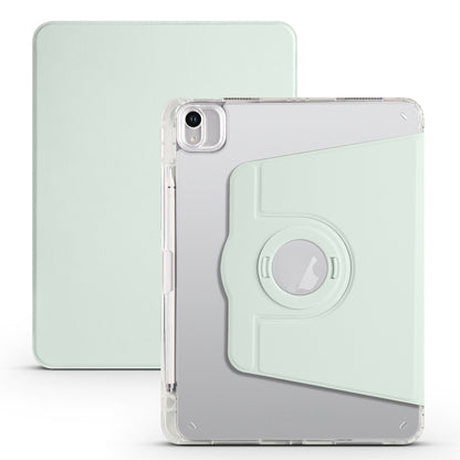 For iPad Air 13 2025 / 2024 Clear Acrylic 360 Rotation Detachable Leather Tablet Case(Light Green) - iPad Air 13 2025 / 2024 Cases by PMC Jewellery | Online Shopping South Africa | PMC Jewellery | Buy Now Pay Later Mobicred