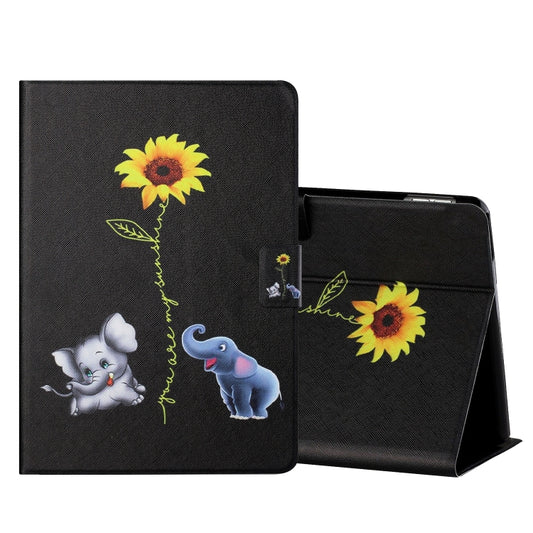 For Amazon Kindle Fire Max 11 Colored Drawing Smart Leather Tablet Case(Elephants) - Amazon by PMC Jewellery | Online Shopping South Africa | PMC Jewellery | Buy Now Pay Later Mobicred