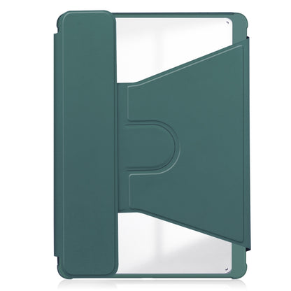 For Samsung Galaxy Tab S9 360 Rotation Transparent Smart Leather Case(Dark Green) - Galaxy Tab S9 Cases by PMC Jewellery | Online Shopping South Africa | PMC Jewellery | Buy Now Pay Later Mobicred