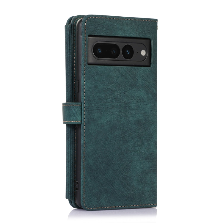 For Google Pixel 7 Pro Dream 9-Card Wallet Zipper Bag Leather Phone Case(Green) - Google Cases by PMC Jewellery | Online Shopping South Africa | PMC Jewellery | Buy Now Pay Later Mobicred