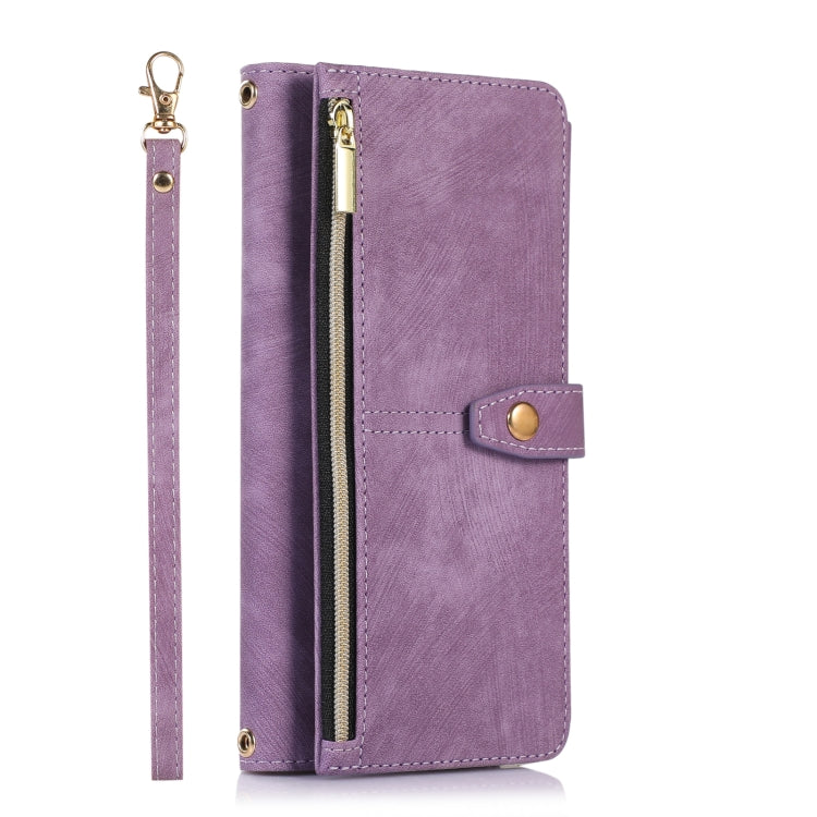 For Google Pixel 7 Pro Dream 9-Card Wallet Zipper Bag Leather Phone Case(Purple) - Google Cases by PMC Jewellery | Online Shopping South Africa | PMC Jewellery | Buy Now Pay Later Mobicred