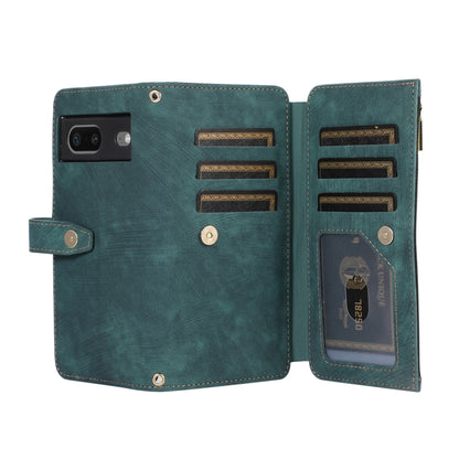 For Google Pixel 7 Dream 9-Card Wallet Zipper Bag Leather Phone Case(Green) - Google Cases by PMC Jewellery | Online Shopping South Africa | PMC Jewellery | Buy Now Pay Later Mobicred