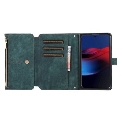 For Google Pixel Fold Dream 9-Card Wallet Zipper Bag Leather Phone Case(Green) - Google Cases by PMC Jewellery | Online Shopping South Africa | PMC Jewellery | Buy Now Pay Later Mobicred