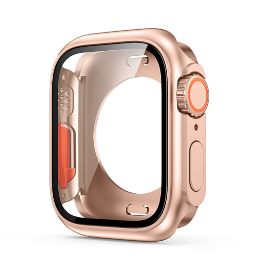 For Apple Watch Series 6 / 5 / 4 / SE 40mm Change to Ultra 49mm All-Inclusive Film Hybrid PC Watch Case(Rose Gold) - Watch Cases by PMC Jewellery | Online Shopping South Africa | PMC Jewellery | Buy Now Pay Later Mobicred