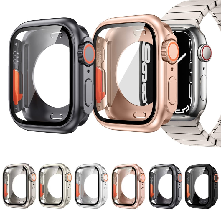 For Apple Watch Series 6 / 5 / 4 / SE 44mm Change to Ultra 49mm All-Inclusive Film Hybrid PC Watch Case(Starlight) - Watch Cases by PMC Jewellery | Online Shopping South Africa | PMC Jewellery | Buy Now Pay Later Mobicred