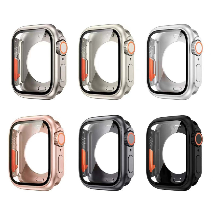 For Apple Watch Series 6 / 5 / 4 / SE 44mm Change to Ultra 49mm All-Inclusive Film Hybrid PC Watch Case(Rose Gold) - Watch Cases by PMC Jewellery | Online Shopping South Africa | PMC Jewellery | Buy Now Pay Later Mobicred