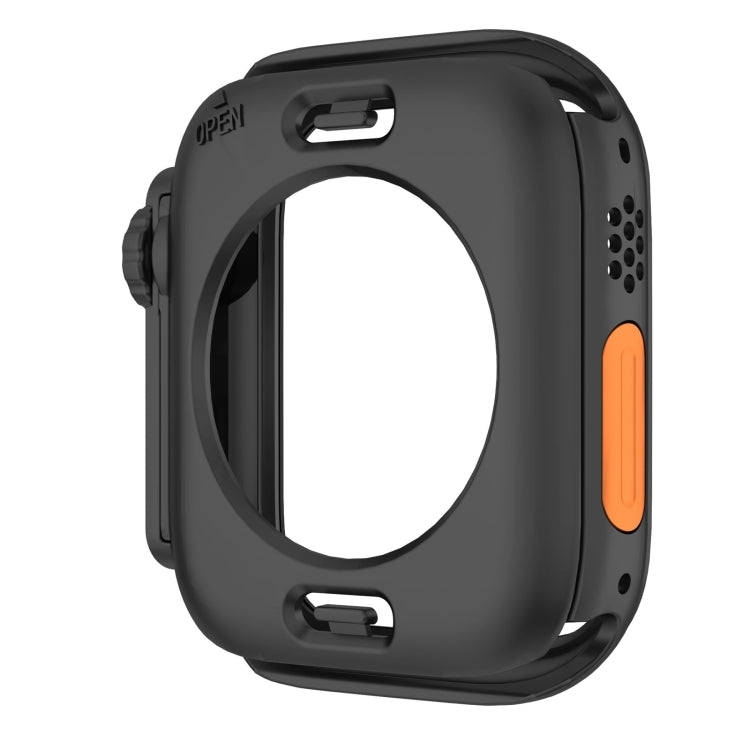 For Apple Watch Series 6 / 5 / 4 / SE 44mm Change to Ultra 49mm Waterproof All-Inclusive Film Hybrid PC Watch Case(Black) - Watch Cases by PMC Jewellery | Online Shopping South Africa | PMC Jewellery | Buy Now Pay Later Mobicred