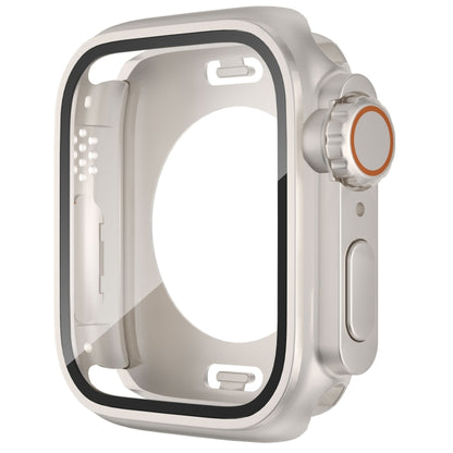 For Apple Watch Series 6 / 5 / 4 / SE 44mm Change to Ultra 49mm Waterproof All-Inclusive Film Hybrid PC Watch Case(Starlight Silver) - Watch Cases by PMC Jewellery | Online Shopping South Africa | PMC Jewellery | Buy Now Pay Later Mobicred