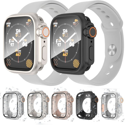 For Apple Watch Series 6 / 5 / 4 / SE 40mm Change to Ultra 49mm Waterproof All-Inclusive Film Hybrid PC Watch Case(Rose Gold) - Watch Cases by PMC Jewellery | Online Shopping South Africa | PMC Jewellery | Buy Now Pay Later Mobicred