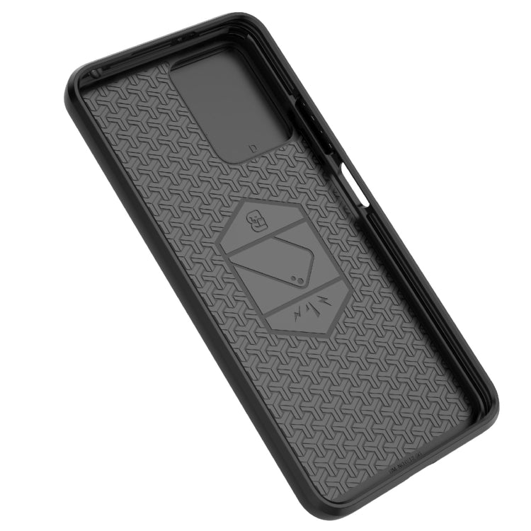 For Xiaomi Redmi Note 12S 4G Global Sliding Camshield TPU + PC Shockproof Phone Case with Holder(Blue) - Xiaomi Cases by PMC TechLife | Online Shopping South Africa | PMC TechLife | Buy Now Pay Later Mobicred