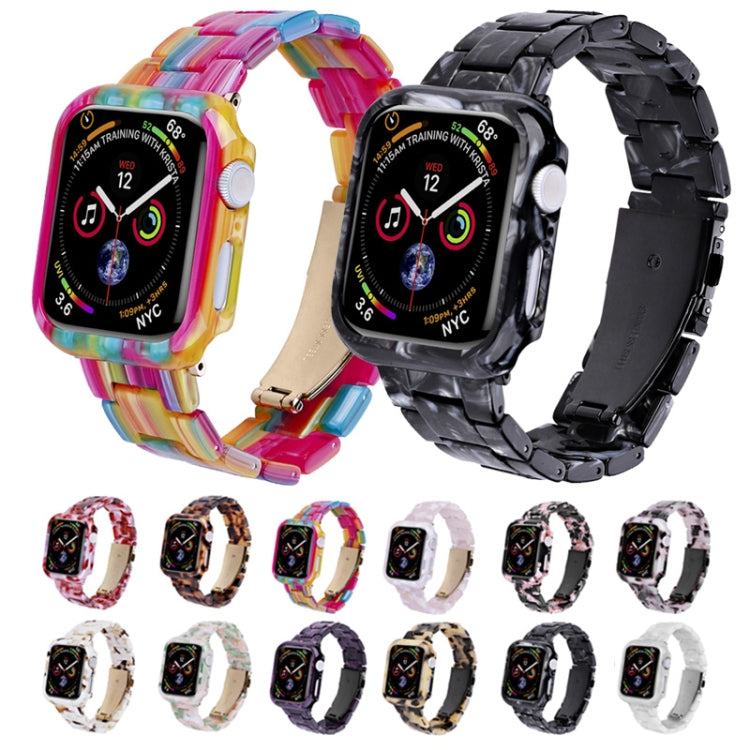 For Apple Watch Ultra 2 / Ultra 49mm Printed Resin PC Watch Band Case Kit(Pink Flower) - Watch Cases by PMC Jewellery | Online Shopping South Africa | PMC Jewellery | Buy Now Pay Later Mobicred