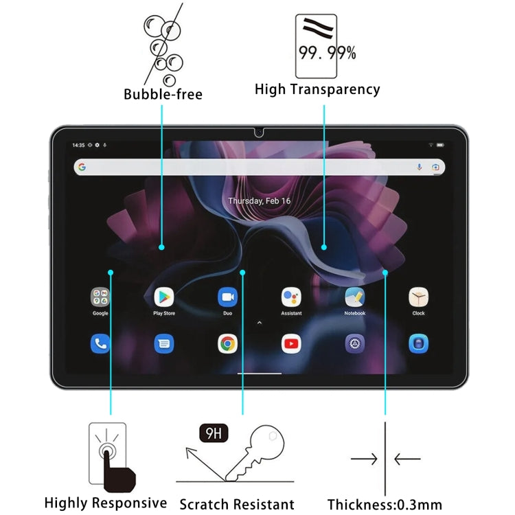 For Blackview Tab 16 Pro 2pcs 9H 0.3mm Explosion-proof Tempered Glass Film - Others by PMC TechLife | Online Shopping South Africa | PMC TechLife