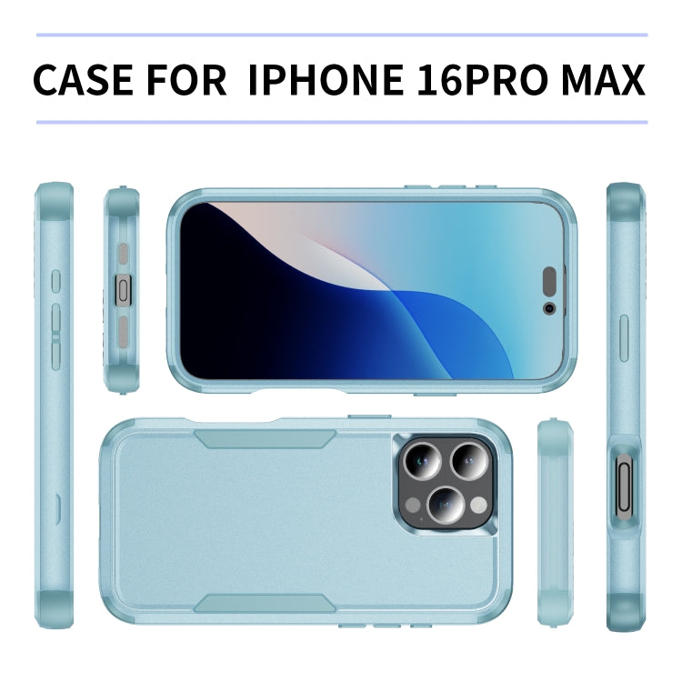 For iPhone 16 Pro Max Commuter Shockproof TPU + PC Phone Case(Grey Green) - iPhone 16 Pro Max Cases by PMC TechLife | Online Shopping South Africa | PMC TechLife | Buy Now Pay Later Mobicred