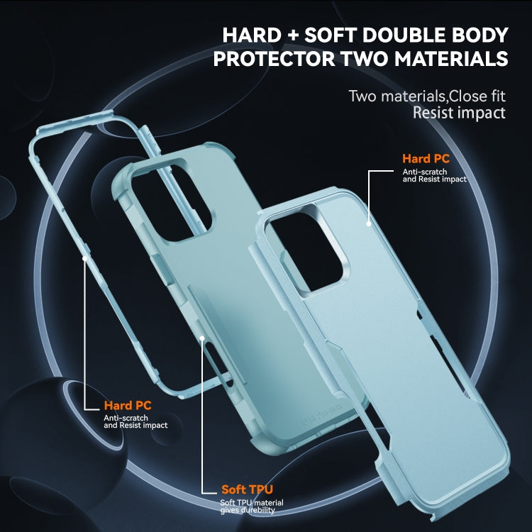 For iPhone 16 Pro Max Commuter Shockproof TPU + PC Phone Case(Grey Green) - iPhone 16 Pro Max Cases by PMC TechLife | Online Shopping South Africa | PMC TechLife | Buy Now Pay Later Mobicred
