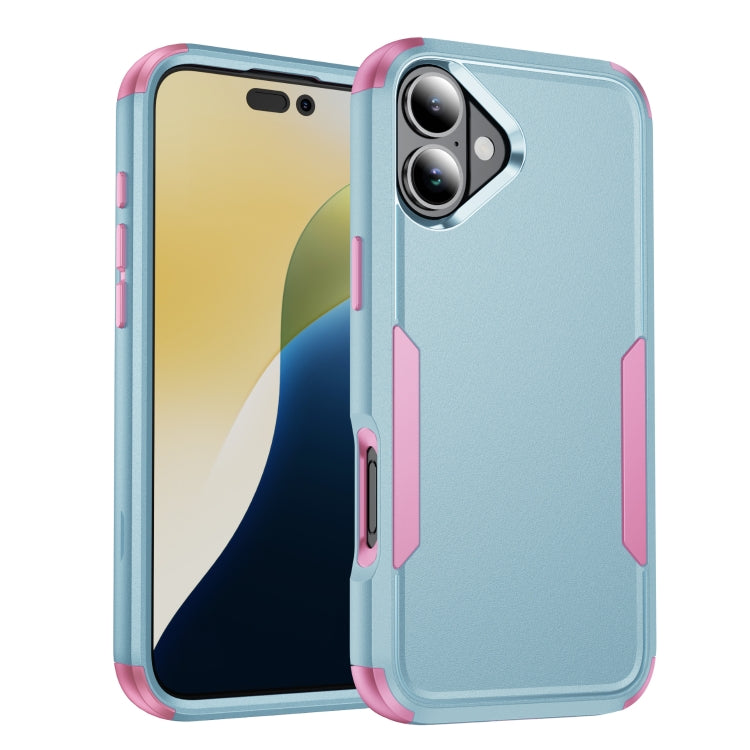 For iPhone 16 Plus Commuter Shockproof TPU + PC Phone Case(Grey Green+Pink) - iPhone 16 Plus Cases by PMC Jewellery | Online Shopping South Africa | PMC Jewellery | Buy Now Pay Later Mobicred