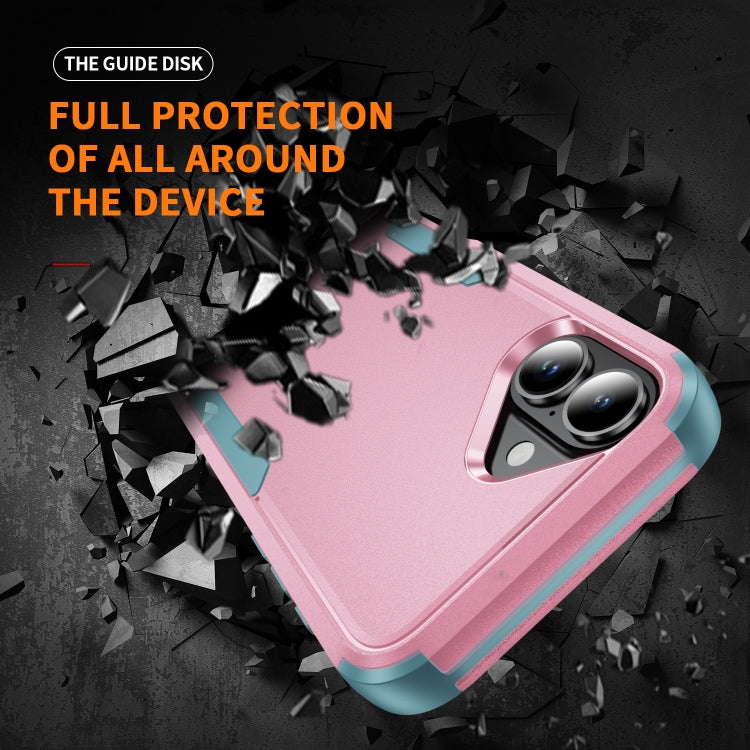 For iPhone 16 Commuter Shockproof TPU + PC Phone Case(Pink+Grey Green) - iPhone 16 Cases by PMC TechLife | Online Shopping South Africa | PMC TechLife | Buy Now Pay Later Mobicred