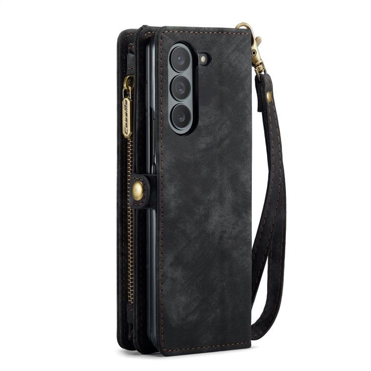 For Samsung Galaxy Z Fold5 CaseMe 008 Multifunctional Zipper Wallet Phone Leather Case(Black) - Galaxy Z Fold5 Cases by CaseMe | Online Shopping South Africa | PMC Jewellery | Buy Now Pay Later Mobicred