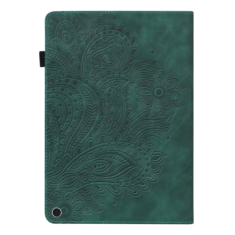 For Google Pixel Tablet Peacock Embossed Pattern Leather Tablet Case(Green) - Google by PMC TechLife | Online Shopping South Africa | PMC TechLife | Buy Now Pay Later Mobicred