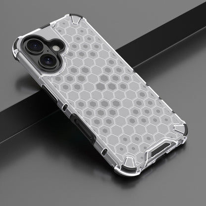 For iPhone 16 Honeycomb Shockproof Phone Case(White) - iPhone 16 Cases by PMC Jewellery | Online Shopping South Africa | PMC Jewellery | Buy Now Pay Later Mobicred