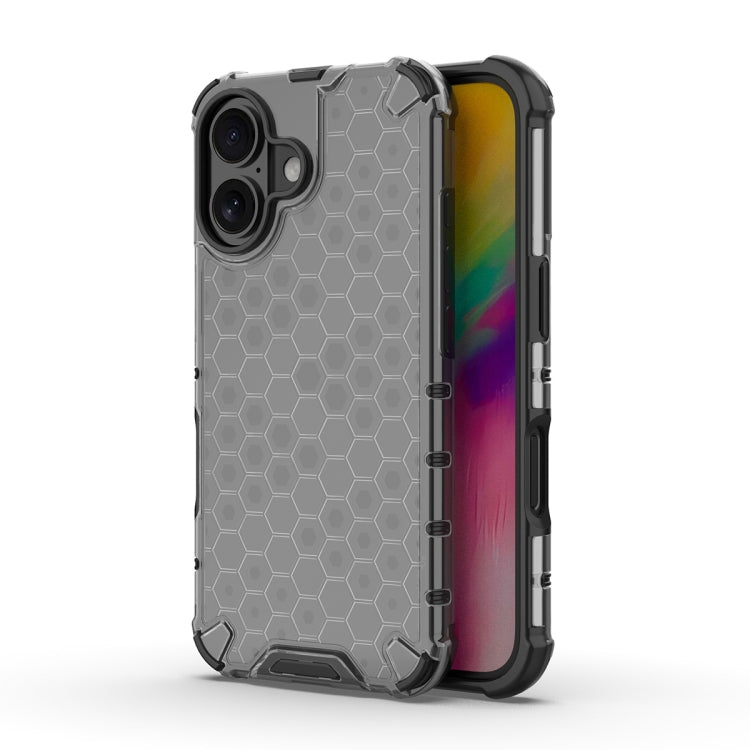 For iPhone 16 Honeycomb Shockproof Phone Case(Black) - iPhone 16 Cases by PMC TechLife | Online Shopping South Africa | PMC TechLife | Buy Now Pay Later Mobicred