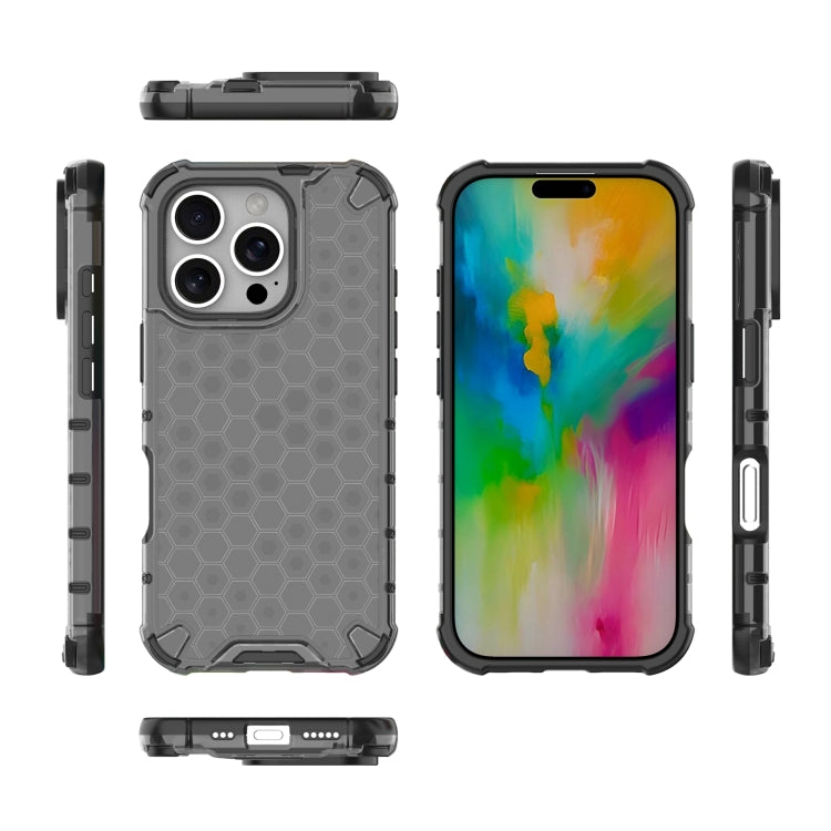For iPhone 16 Pro Max Honeycomb Shockproof Phone Case(Black) - iPhone 16 Pro Max Cases by PMC TechLife | Online Shopping South Africa | PMC TechLife | Buy Now Pay Later Mobicred