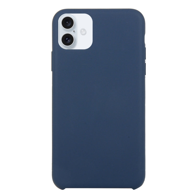 Solid Silicone Phone Case For iPhone 16 Plus(Dark Blue) - iPhone 16 Plus Cases by PMC TechLife | Online Shopping South Africa | PMC TechLife | Buy Now Pay Later Mobicred