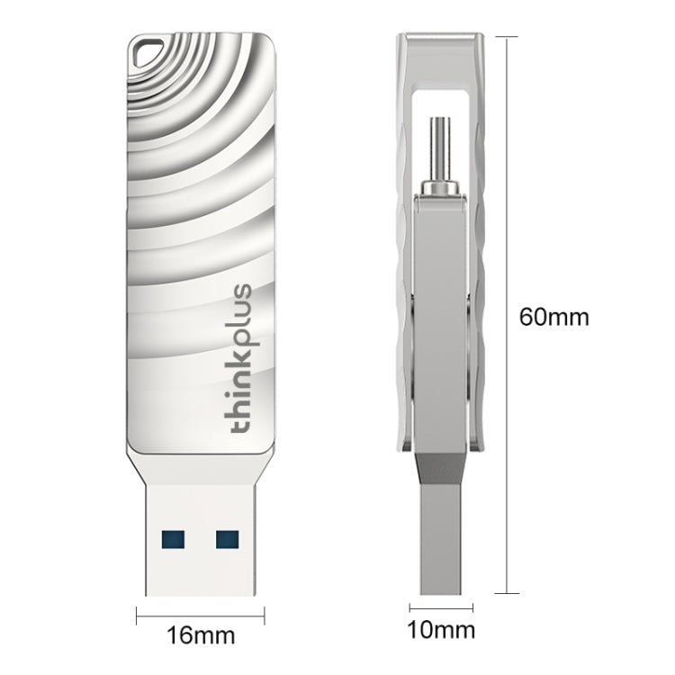 Lenovo Thinkplus MU232 USB 3.2 + USB-C / Type-C Dual Head Flash Drive, Memory:64GB - USB Flash Drives by Lenovo | Online Shopping South Africa | PMC Jewellery | Buy Now Pay Later Mobicred