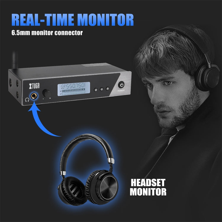 XTUGA  IEM1100 Professional Wireless In Ear Monitor System 2 BodyPacks(US Plug) - Microphone by XTUGA | Online Shopping South Africa | PMC Jewellery | Buy Now Pay Later Mobicred