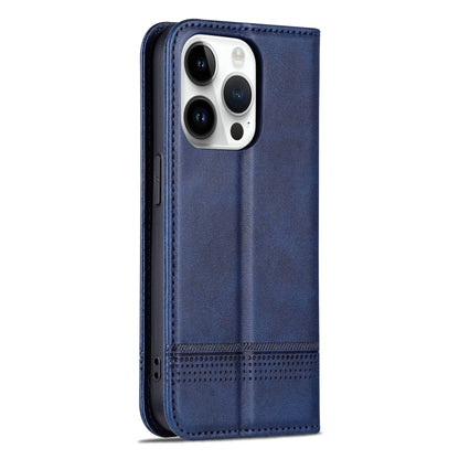 For iPhone 16 Pro Max AZNS Magnetic Calf Texture Flip Leather Phone Case(Dark Blue) - iPhone 16 Pro Max Cases by AZNS | Online Shopping South Africa | PMC Jewellery | Buy Now Pay Later Mobicred