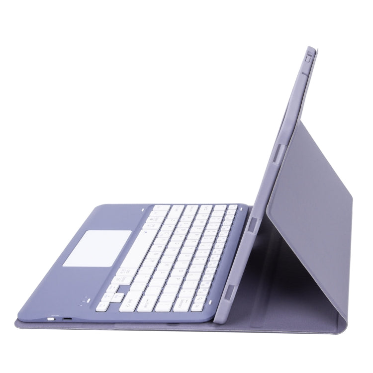 For Samsung Galaxy Tab S9+ A810B-A Touch Pad Detachable Bluetooth Keyboard Leather Tablet Case(Purple) - Samsung Keyboard by PMC TechLife | Online Shopping South Africa | PMC TechLife