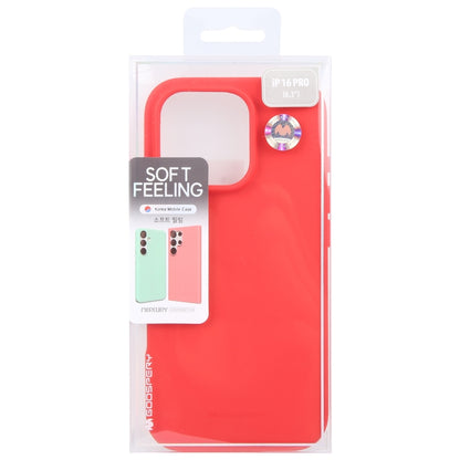 For iPhone 16 Pro GOOSPERY SOFT FEELING Liquid TPU Soft Phone Case(Red) - iPhone 16 Pro Cases by GOOSPERY | Online Shopping South Africa | PMC Jewellery | Buy Now Pay Later Mobicred