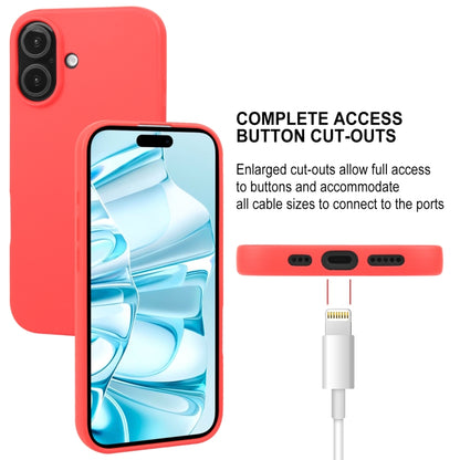 For iPhone 16 Plus GOOSPERY SOFT FEELING Liquid TPU Soft Phone Case(Red) - iPhone 16 Plus Cases by GOOSPERY | Online Shopping South Africa | PMC Jewellery | Buy Now Pay Later Mobicred