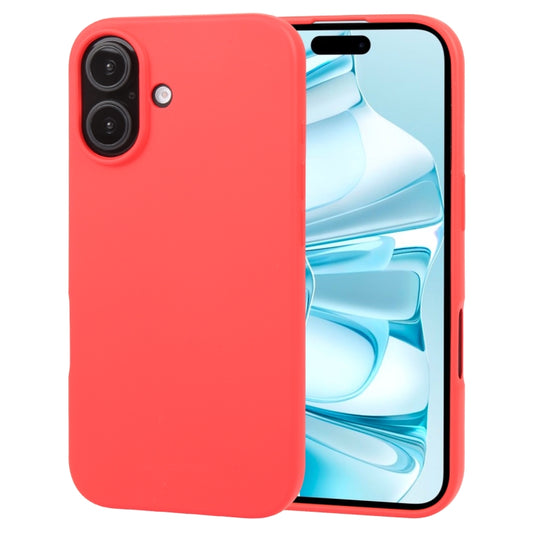 For iPhone 16 GOOSPERY SOFT FEELING Liquid TPU Soft Phone Case(Red) - iPhone 16 Cases by GOOSPERY | Online Shopping South Africa | PMC Jewellery | Buy Now Pay Later Mobicred