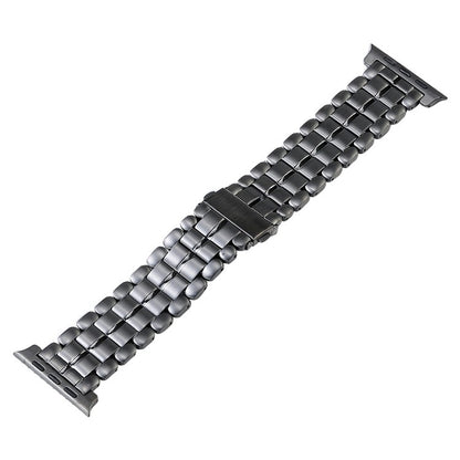 For Apple Watch Series 7 45mm Five Beads Titanium Steel Watch Band(Grey) - Watch Bands by PMC Jewellery | Online Shopping South Africa | PMC Jewellery