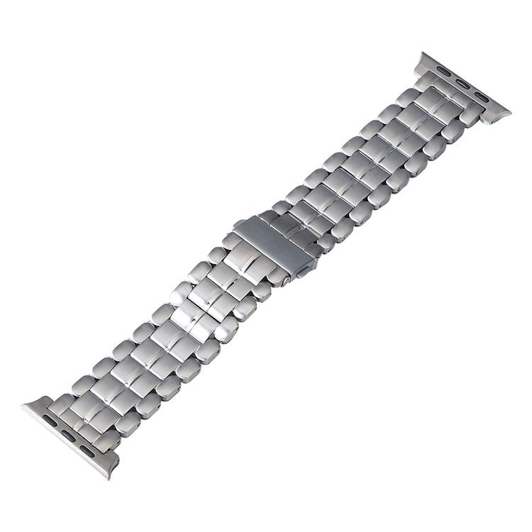 For Apple Watch 42mm Five Beads Titanium Steel Watch Band(Silver) - Watch Bands by PMC Jewellery | Online Shopping South Africa | PMC Jewellery