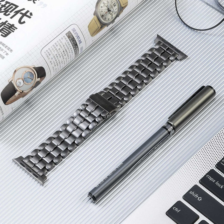 For Apple Watch SE 2023 44mm Five Beads Titanium Steel Watch Band(Grey) - free shipping - PMC TechLife - Order now!