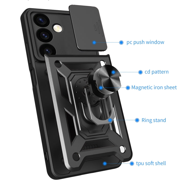 For Samsung Galaxy S24+ 5G Sliding Camera Cover Design TPU+PC Phone Case(Red) - Galaxy S24+ 5G Cases by PMC TechLife | Online Shopping South Africa | PMC TechLife