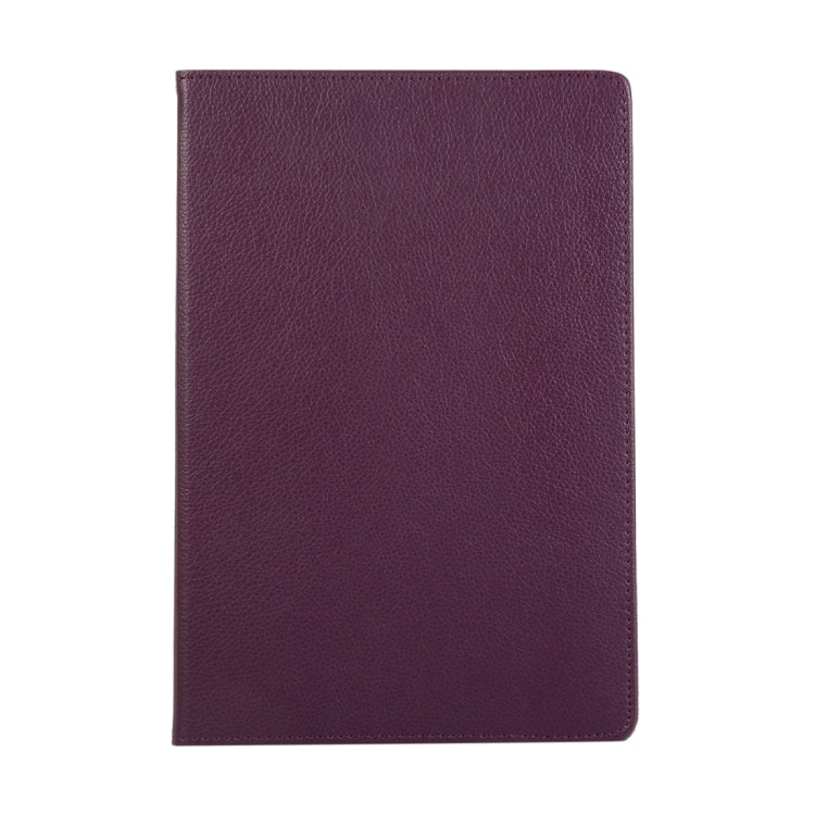 For Samsung Galaxy Tab S9+ / Tab S10+ 360 Degrees Rotation Holder Litchi Texture Leather Tablet Case(Purple) - Galaxy Tab S9+ Cases by PMC Jewellery | Online Shopping South Africa | PMC Jewellery | Buy Now Pay Later Mobicred