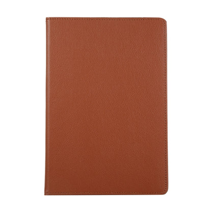 For Samsung Galaxy Tab S9+ / Tab S10+ 360 Degrees Rotation Holder Litchi Texture Leather Tablet Case(Brown) - Galaxy Tab S9+ Cases by PMC Jewellery | Online Shopping South Africa | PMC Jewellery | Buy Now Pay Later Mobicred