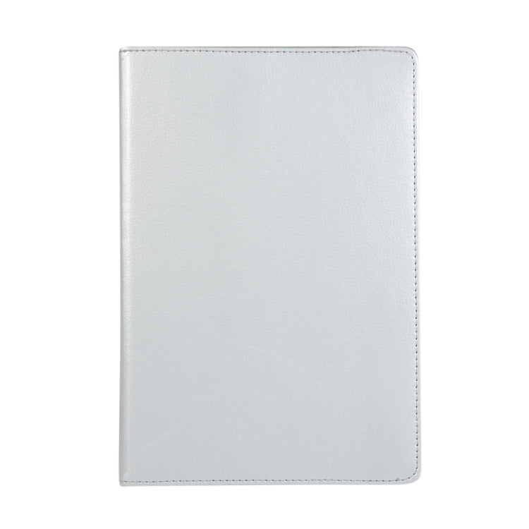 For Samsung Galaxy Tab S9+ / Tab S10+ 360 Degrees Rotation Holder Litchi Texture Leather Tablet Case(Silver) - Galaxy Tab S9+ Cases by PMC Jewellery | Online Shopping South Africa | PMC Jewellery | Buy Now Pay Later Mobicred