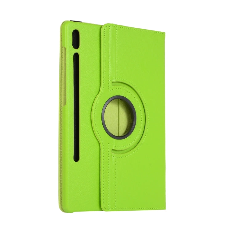 For Samsung Galaxy Tab S9 Ultra 360 Degrees Rotation Holder Litchi Texture Leather Tablet Case(Green) - Galaxy Tab S9 Ultra Cases by PMC Jewellery | Online Shopping South Africa | PMC Jewellery | Buy Now Pay Later Mobicred