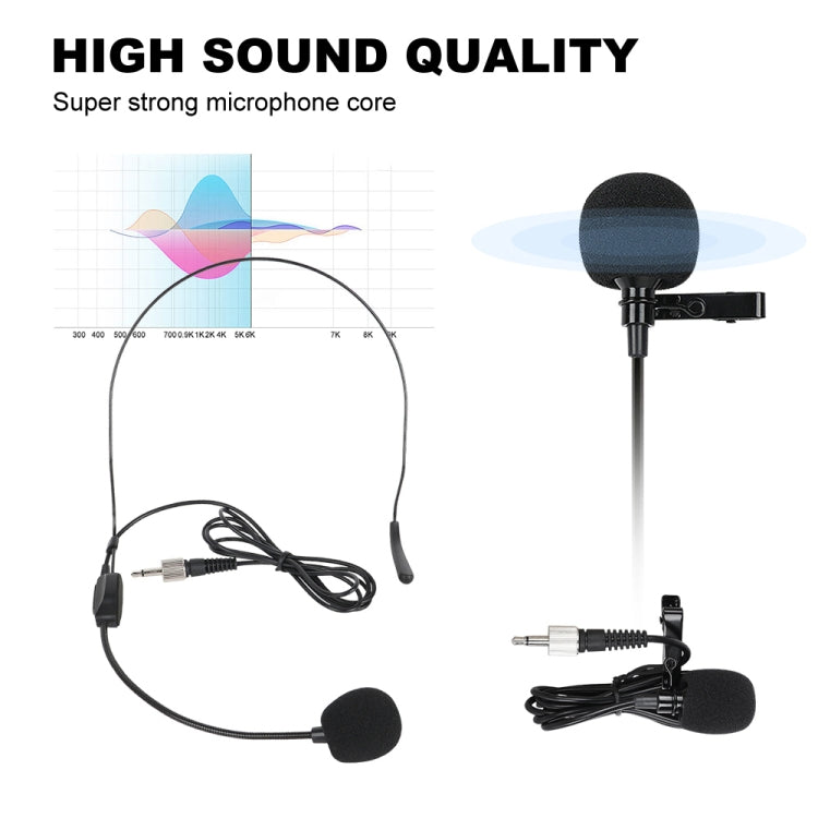 XTUGA A140-HB Wireless Microphone System 4 Channel Handheld Lavalier Headset Microphone(US Plug) - Microphone by XTUGA | Online Shopping South Africa | PMC Jewellery | Buy Now Pay Later Mobicred