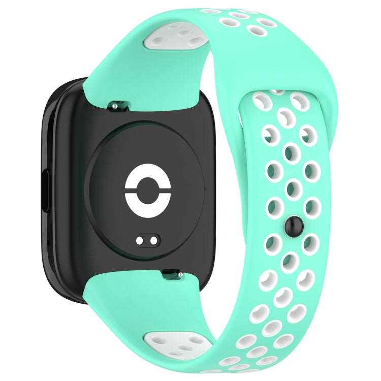 For Redmi Watch 3 Lite / Watch 3 Active Two Color Silicone Watch Band(Teal White) - Watch Bands by PMC TechLife | Online Shopping South Africa | PMC TechLife