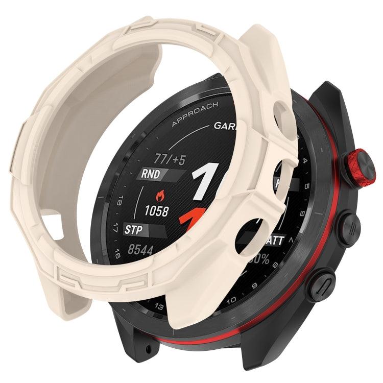 For Garmin Approach S70 42mm Armor Hollow Watch Protective Case(Starlight Color) - Watch Cases by PMC TechLife | Online Shopping South Africa | PMC TechLife