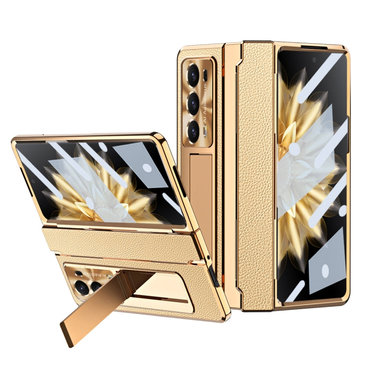 For Honor Magic V2 Shield Series Integrated Folding Phone Case(Gold) - Honor Cases by PMC TechLife | Online Shopping South Africa | PMC TechLife | Buy Now Pay Later Mobicred