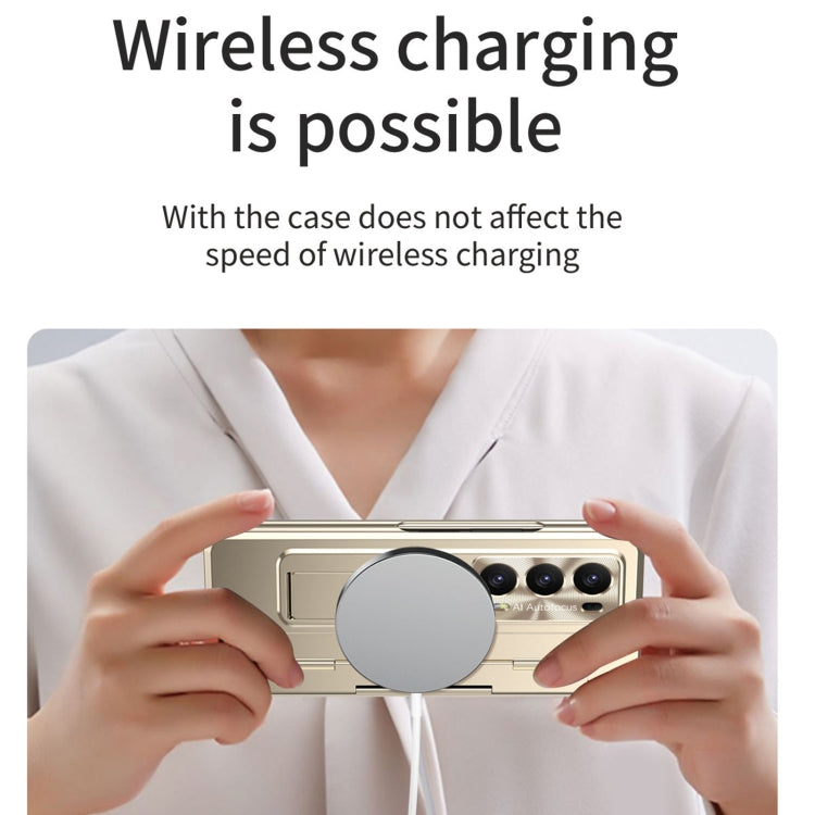 For Honor Magic V2 Integrated Folding Phone Case with Hinge(Black) - Honor Cases by PMC TechLife | Online Shopping South Africa | PMC TechLife | Buy Now Pay Later Mobicred